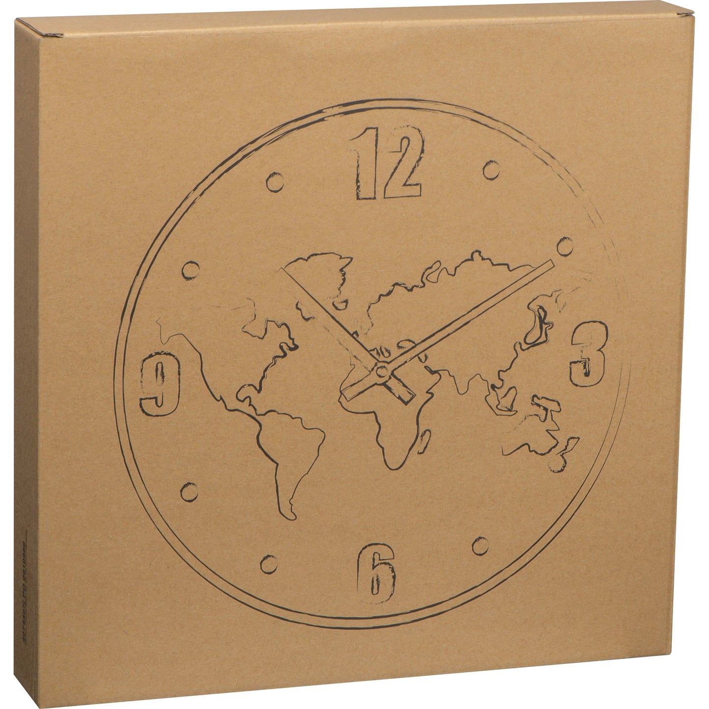Wanduhr aus Aluminium mit Weltkarte BALTASAR