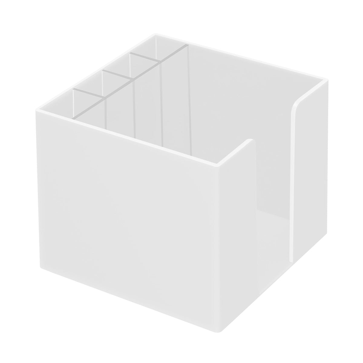 Zettelbox mit Köcher "Epsilon" weiß
