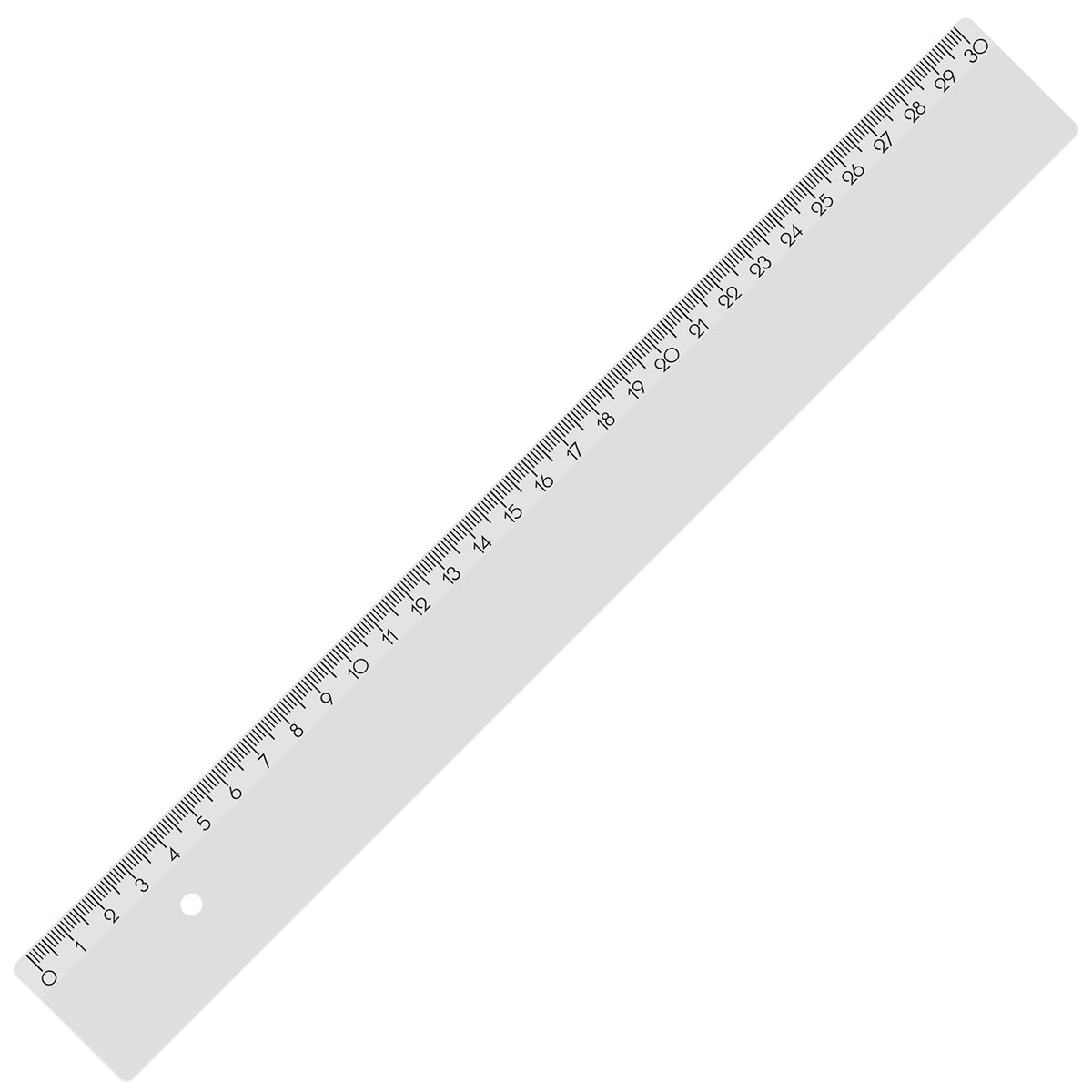 Lineal 30 cm weiß