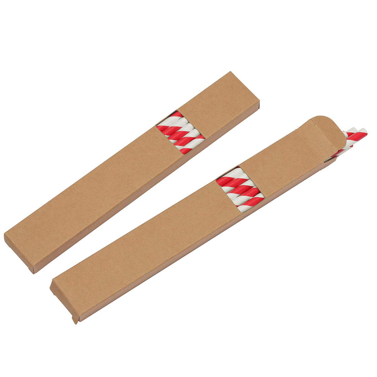 Strohhalm-Set Papier weiß