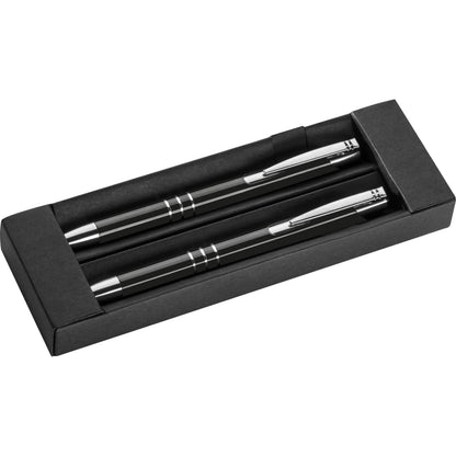 Schreibset mit Kugelschreiber und Druckbleistift aus Metall KELLY