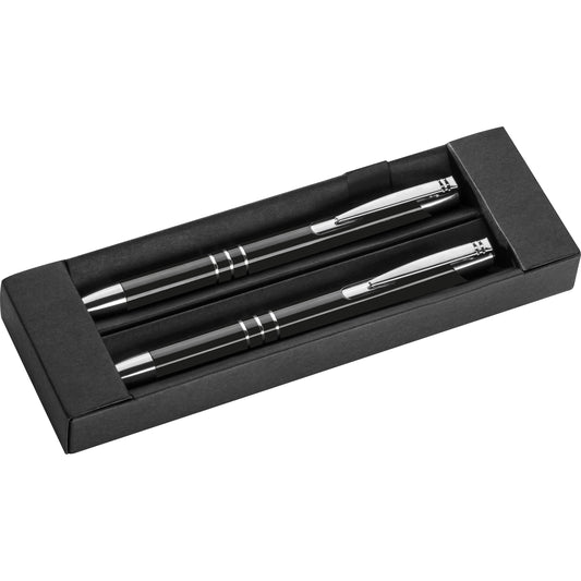 Schreibset mit Kugelschreiber und Druckbleistift aus Metall KELLY