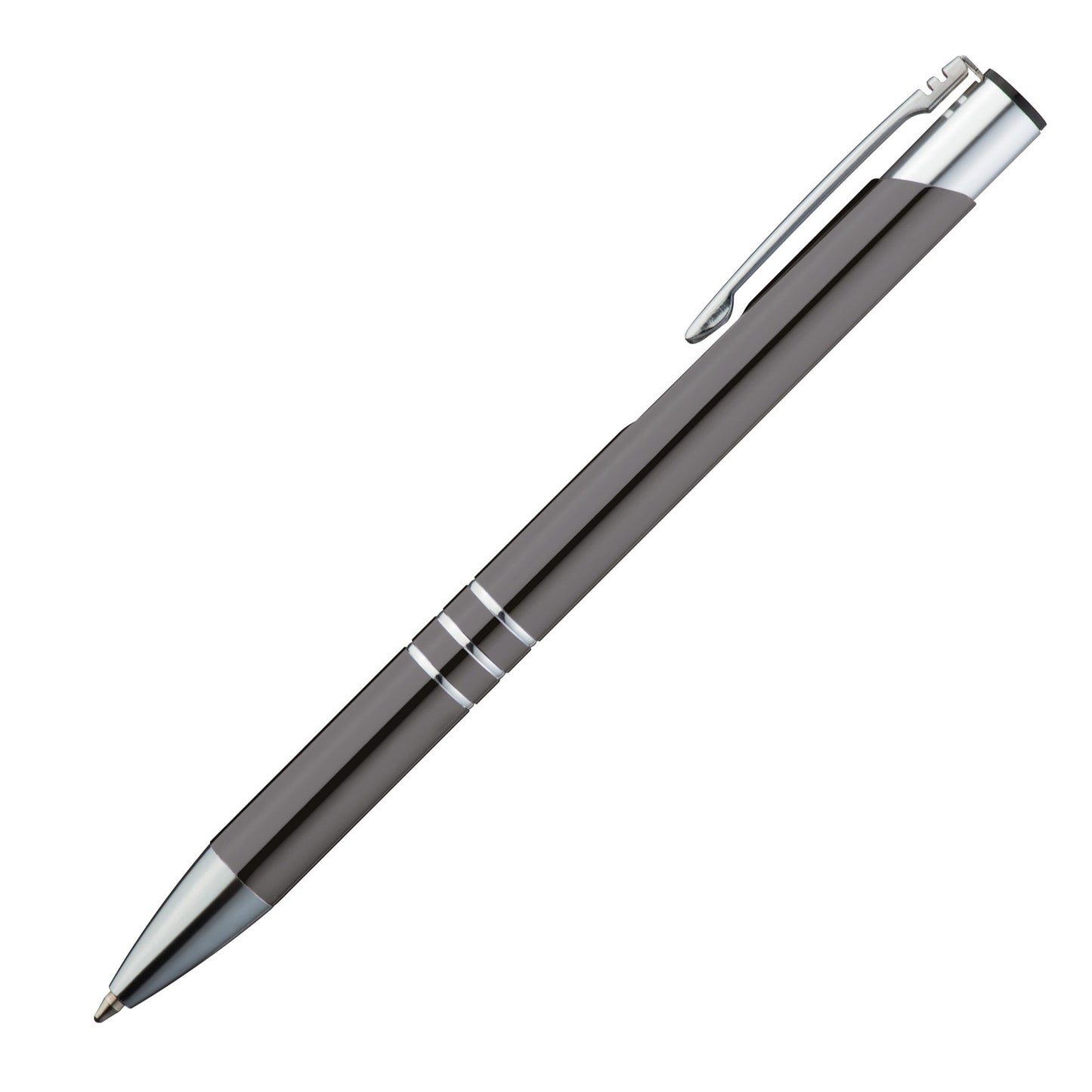 Kugelschreiber aus Metall mit 3 Zierringen ESTEBAN