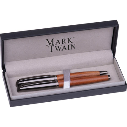 Mark Twain Schreibset aus Holz KATRINA