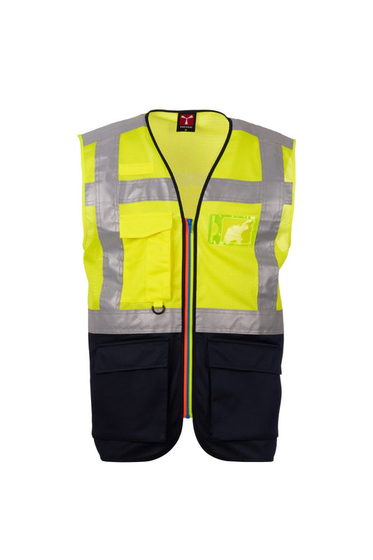 EXTROVERT MESH FLUOGELB/MARINEBLAU