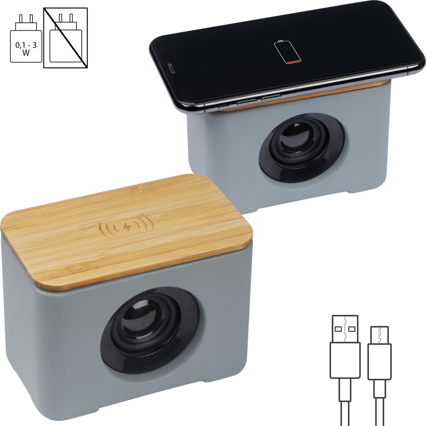 Bluetooth Lautsprecher mit integriertem Wireless Charger PILAR