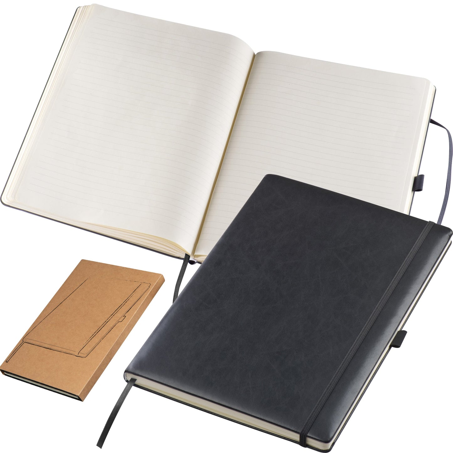 A4 Notizbuch aus Kunstleder ALEC