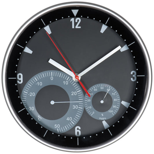 Wanduhr mit Hygro - und Thermometer GEORGE