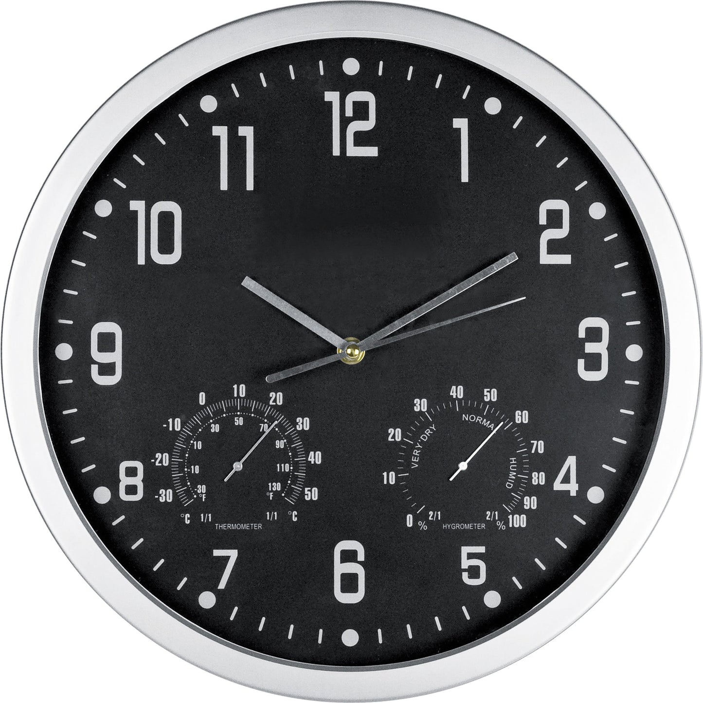 Wanduhr mit Hygro - und Thermometer MALCOLM
