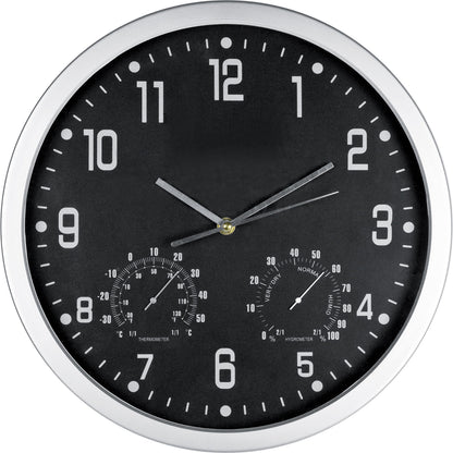 Wanduhr mit Hygro - und Thermometer MALCOLM