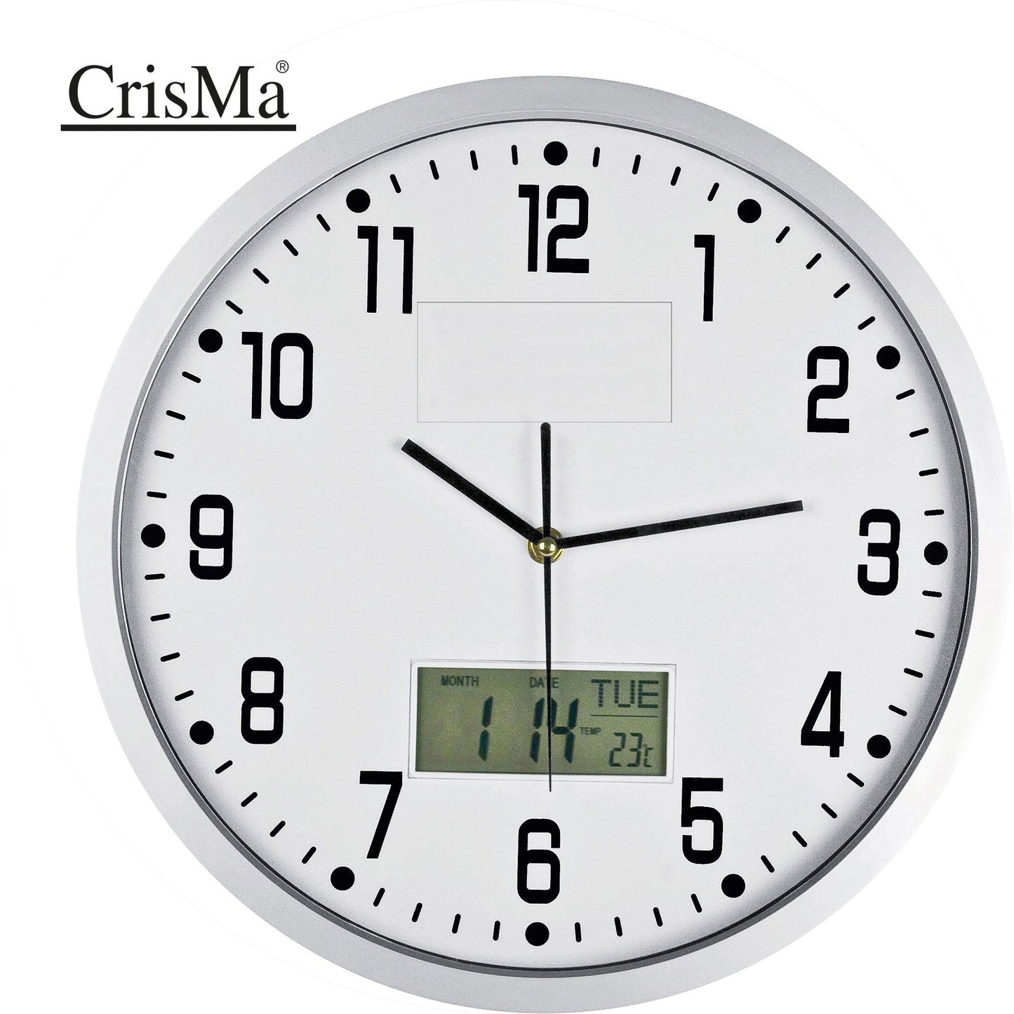 Analoge Wanduhr mit Digitalanzeige FRED