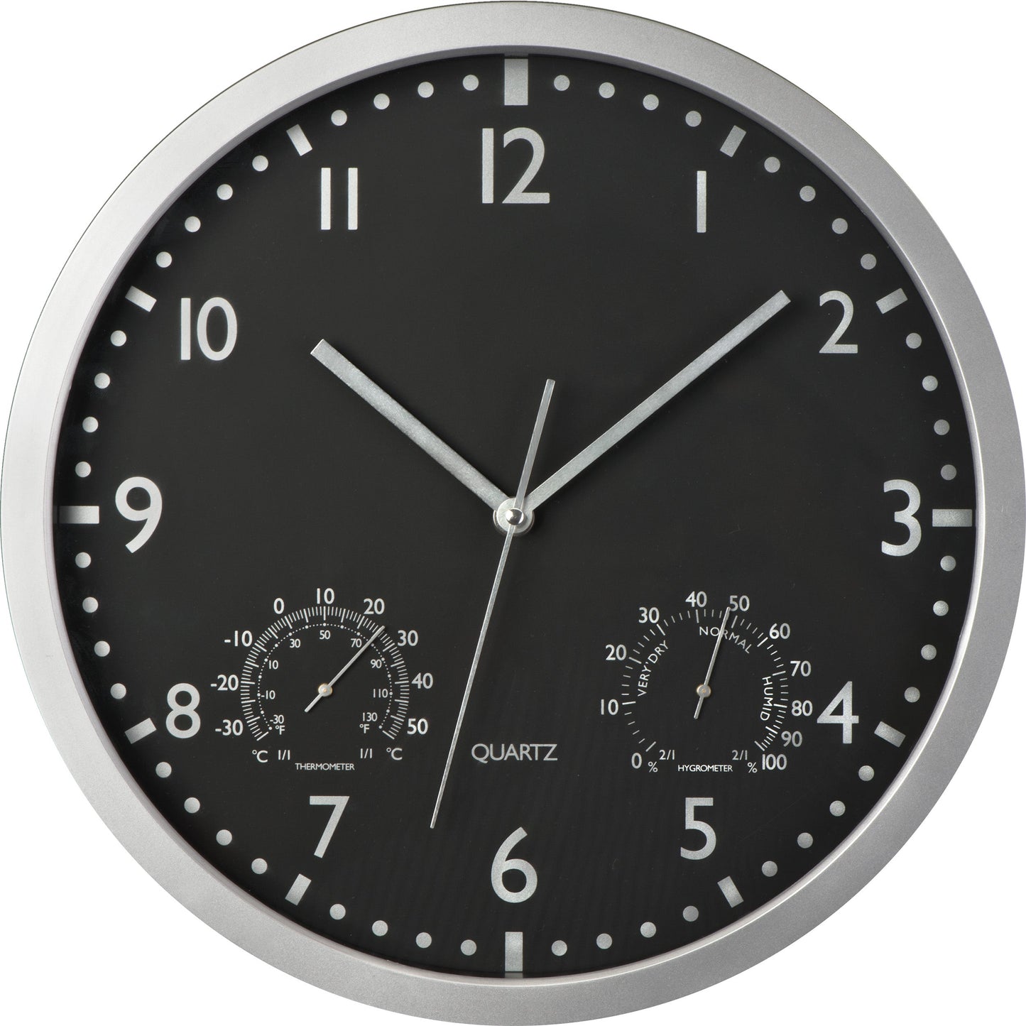 Wanduhr mit Hygro - und Thermometer LUIZA