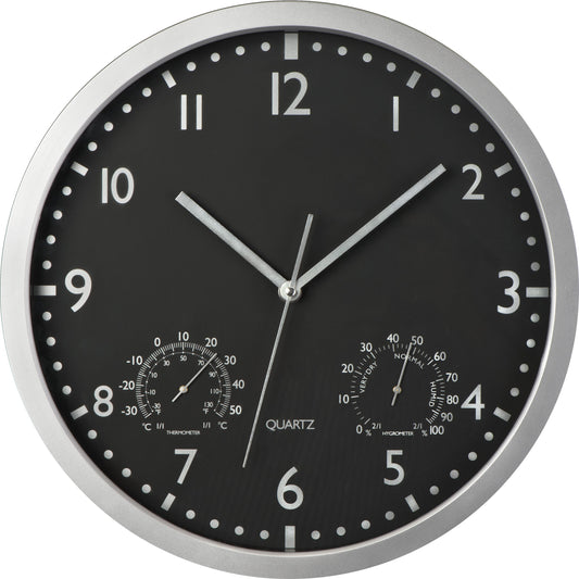 Wanduhr mit Hygro - und Thermometer LUIZA