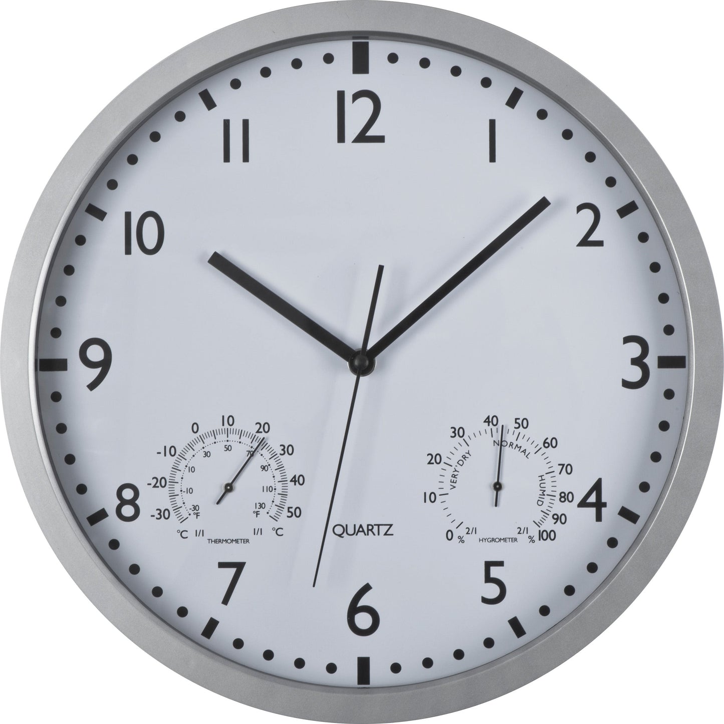Wanduhr mit Hygro - und Thermometer LUIZA