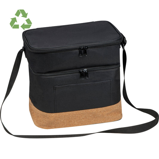 Kühltasche aus RPET mit Extrafach und Korkboden WOLFGANG