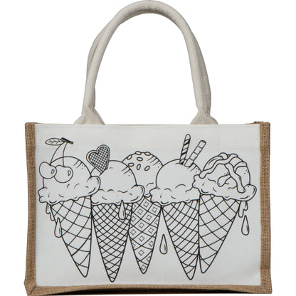 Jute Baumwolltasche zum Ausmalen ELISA