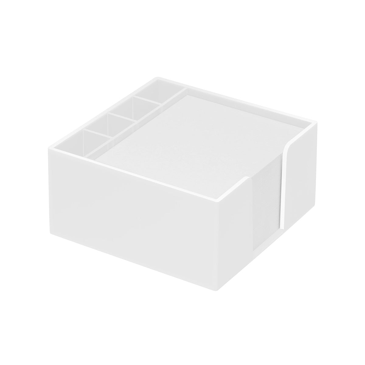 Zettelbox mit Köcher "Lambda" weiß