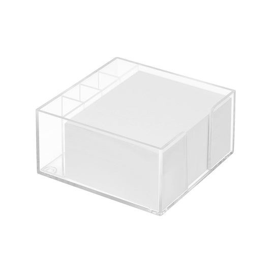 Zettelbox mit Köcher "Lambda" glasklar