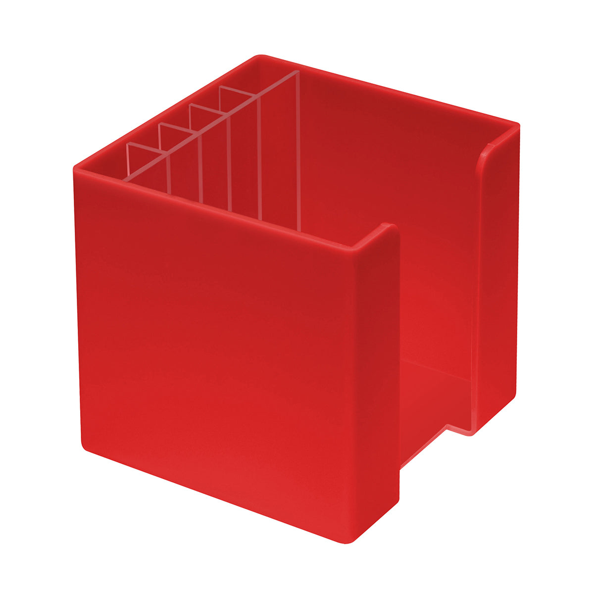 Zettelbox mit Köcher "Alpha" rot