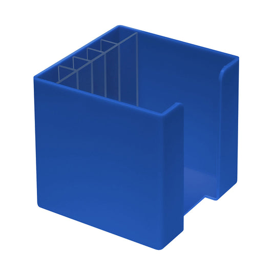 Zettelbox mit Köcher "Alpha" blau