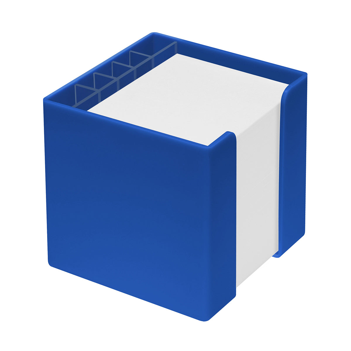 Zettelbox mit Köcher "Alpha" blau