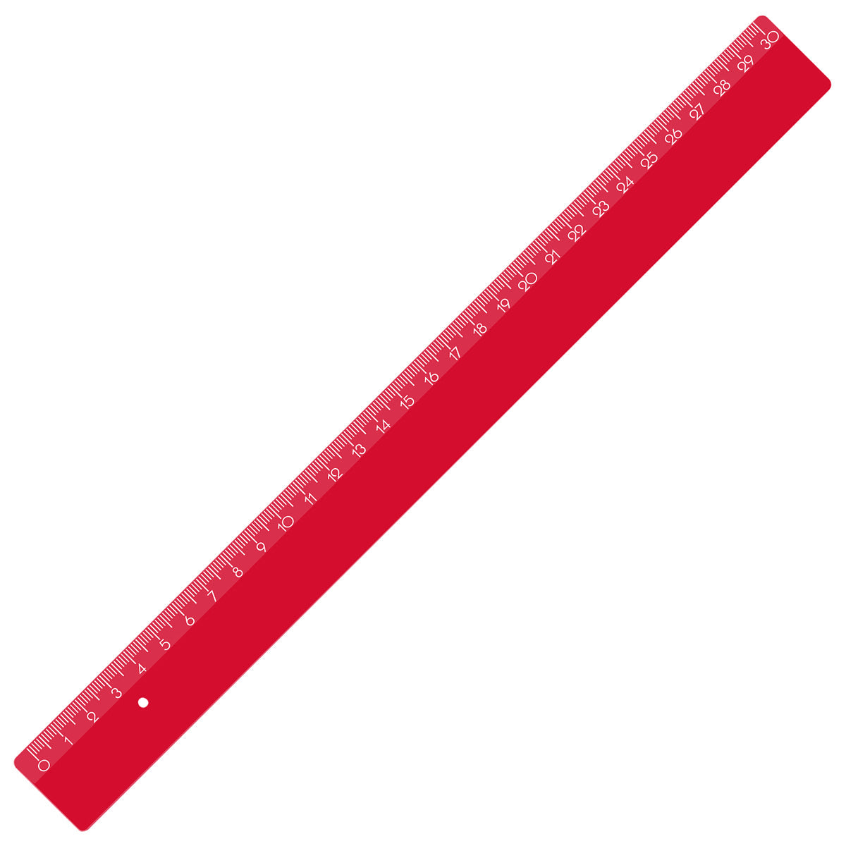Lineal 30 cm rot