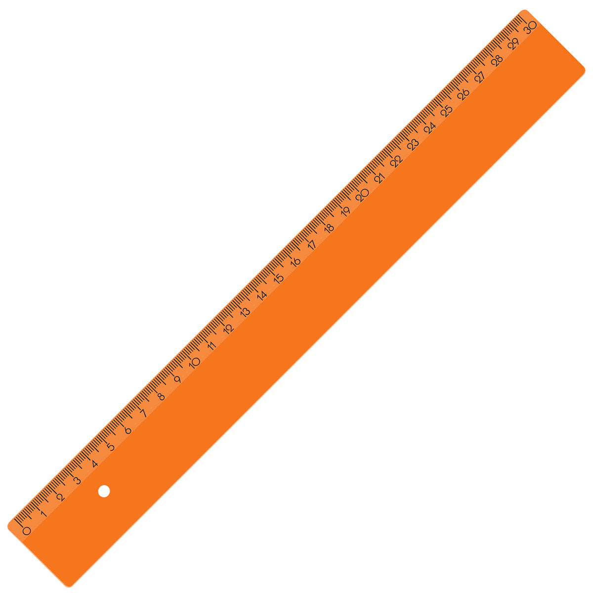 Lineal 30 cm orange