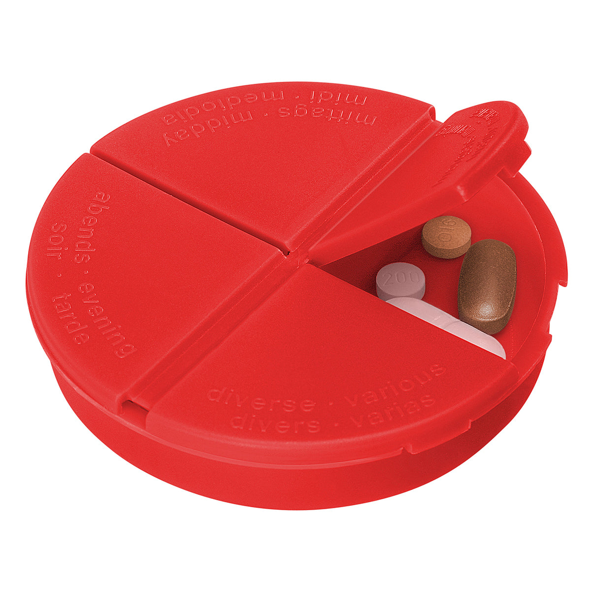 Pillendose "Gamma" rot