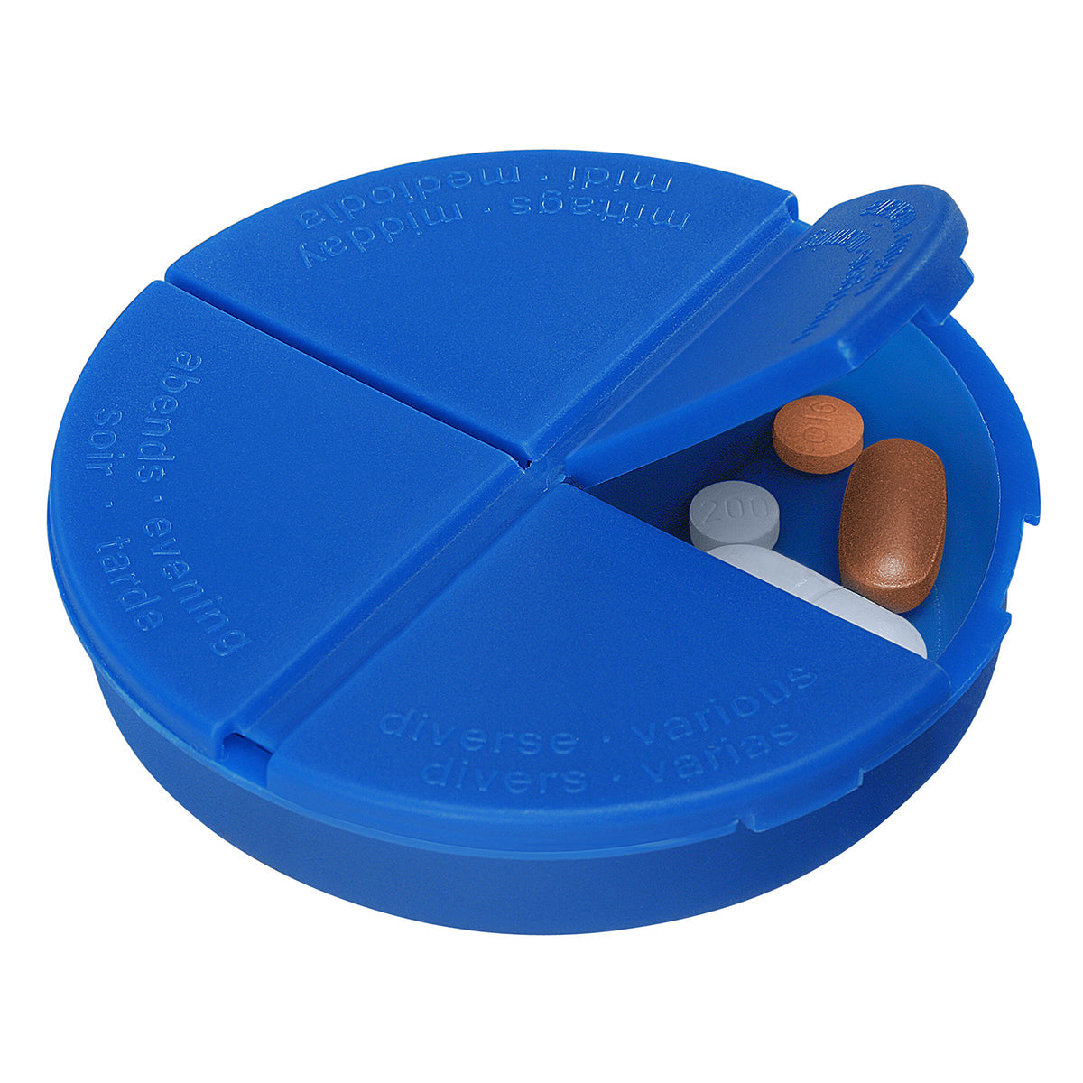 Pillendose "Gamma" blau
