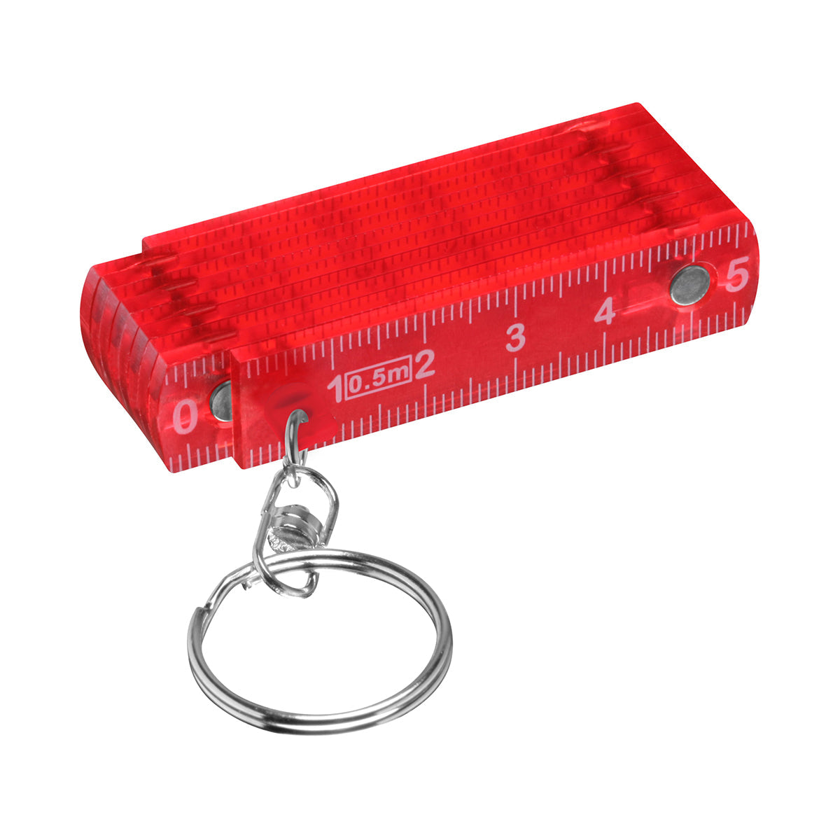 Zollstock Kunststoff, mini rot-transparent