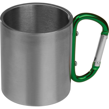 Tasse aus Metall mit Karabinerhaken, 200ml ANGELICA