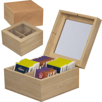 Teebox aus Bambus für 40 Teebeutel SIMONETTA