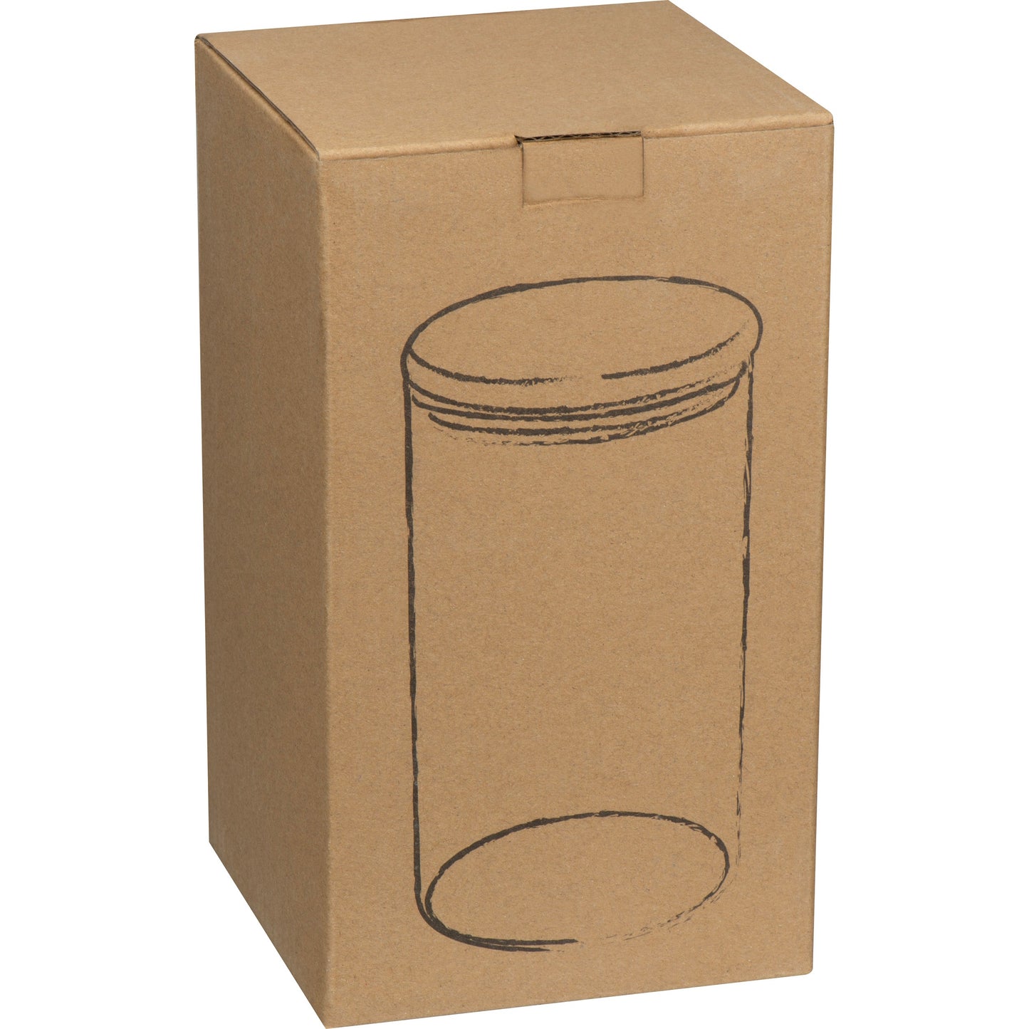 Dose aus Borosilikatglas mit Kiefernholzdeckel 1000ml JAMIE