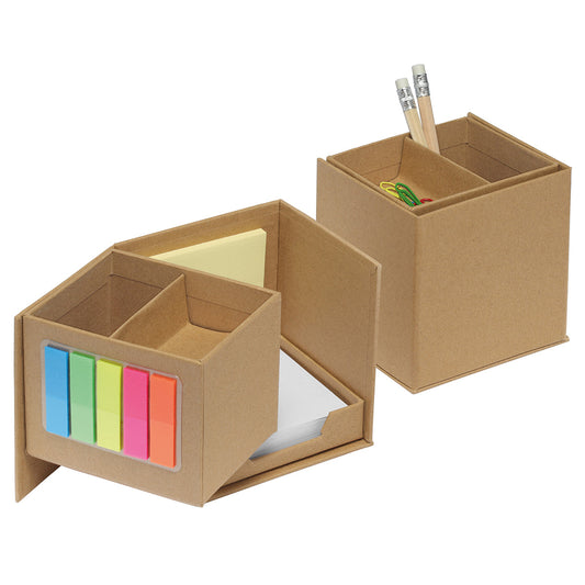 Zettelbox Karton, zum Aufklappen, beige