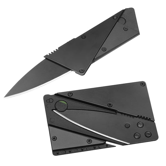 Messer klappbar in Kreditkartengröße schwarz