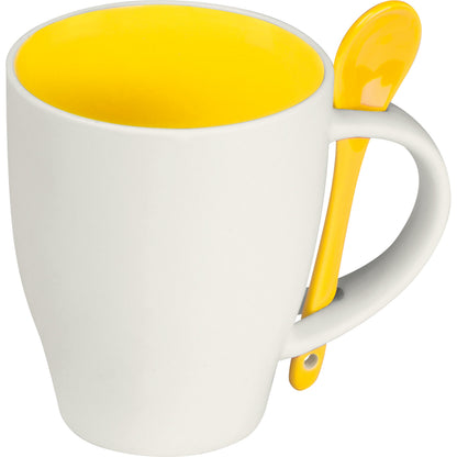 Tasse aus Porzellan mit Löffel, 250ml ARMANDO