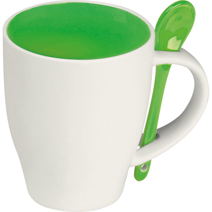 Tasse aus Porzellan mit Löffel, 250ml ARMANDO
