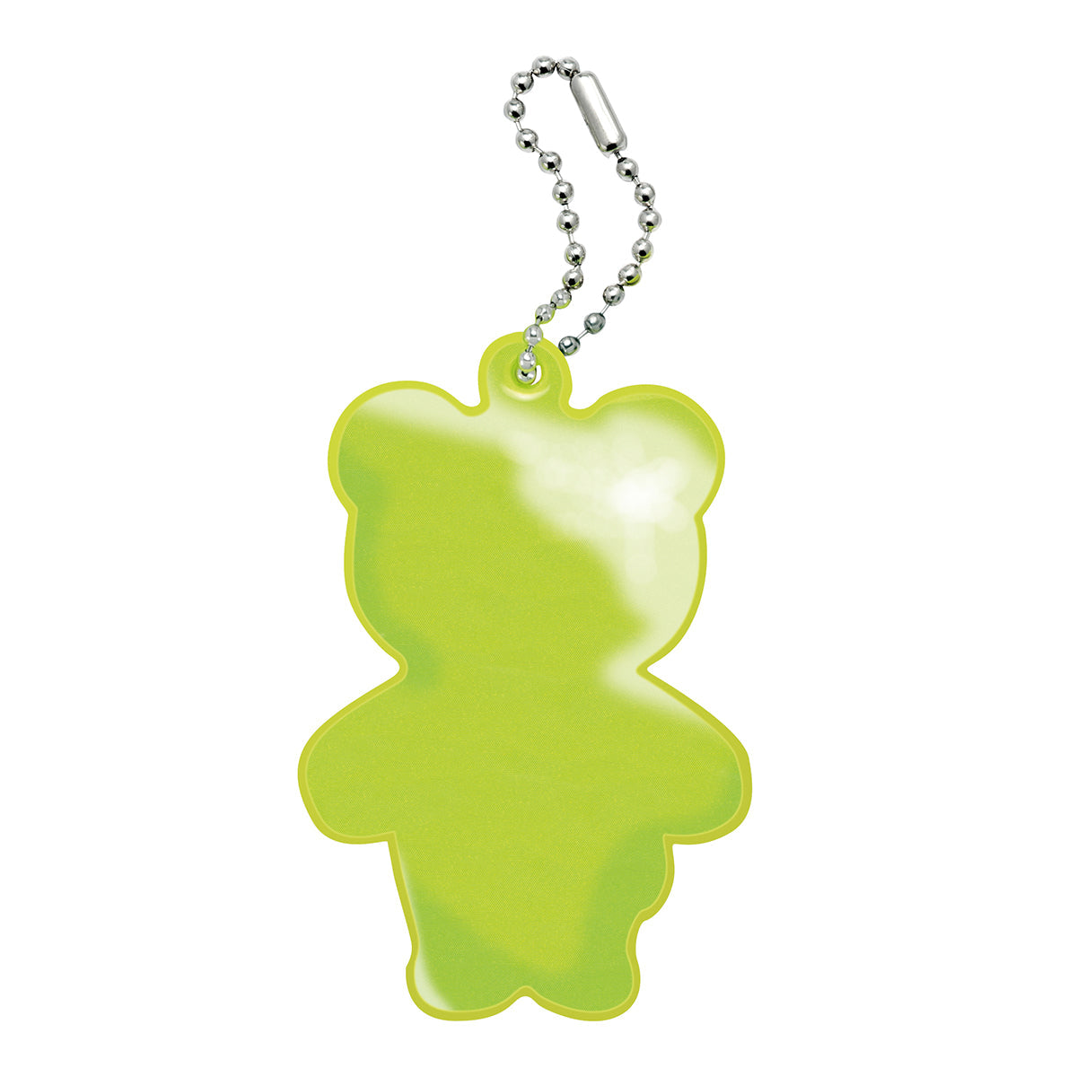 Weich-Reflektor mit Kugelkette, Bär neongelb