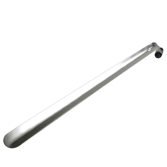 Schuhlöffel Edelstahl, extra lang silber
