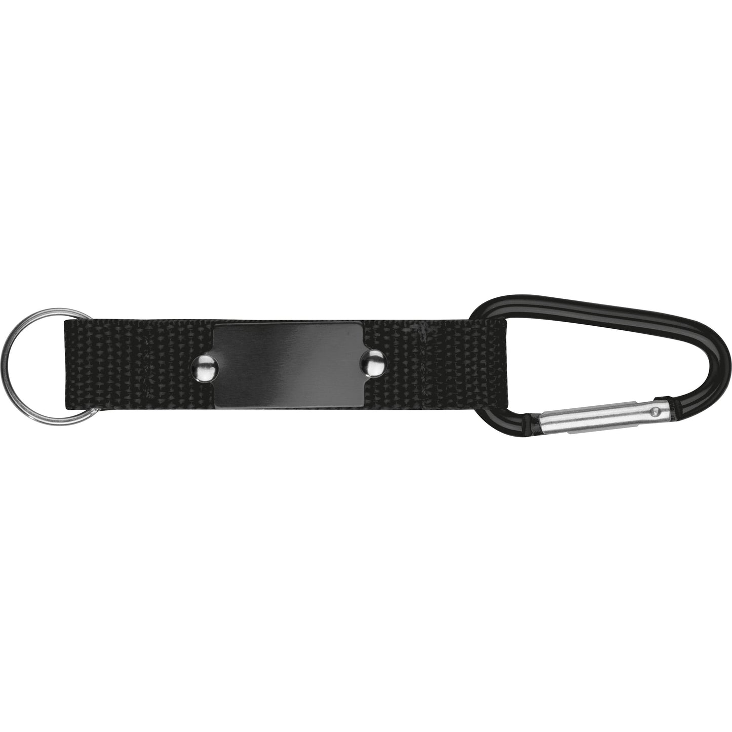 Schlüsselanhänger mit Karabiner und Plättchen aus Metall PHYLLIS