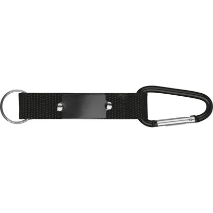 Schlüsselanhänger mit Karabiner und Plättchen aus Metall PHYLLIS