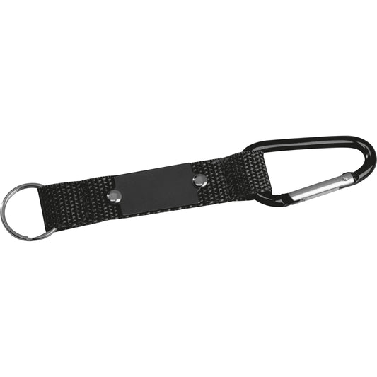 Schlüsselanhänger mit Karabiner und Plättchen aus Metall PHYLLIS
