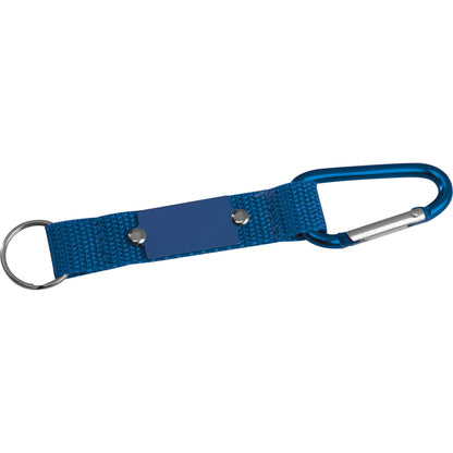 Schlüsselanhänger mit Karabiner und Plättchen aus Metall PHYLLIS