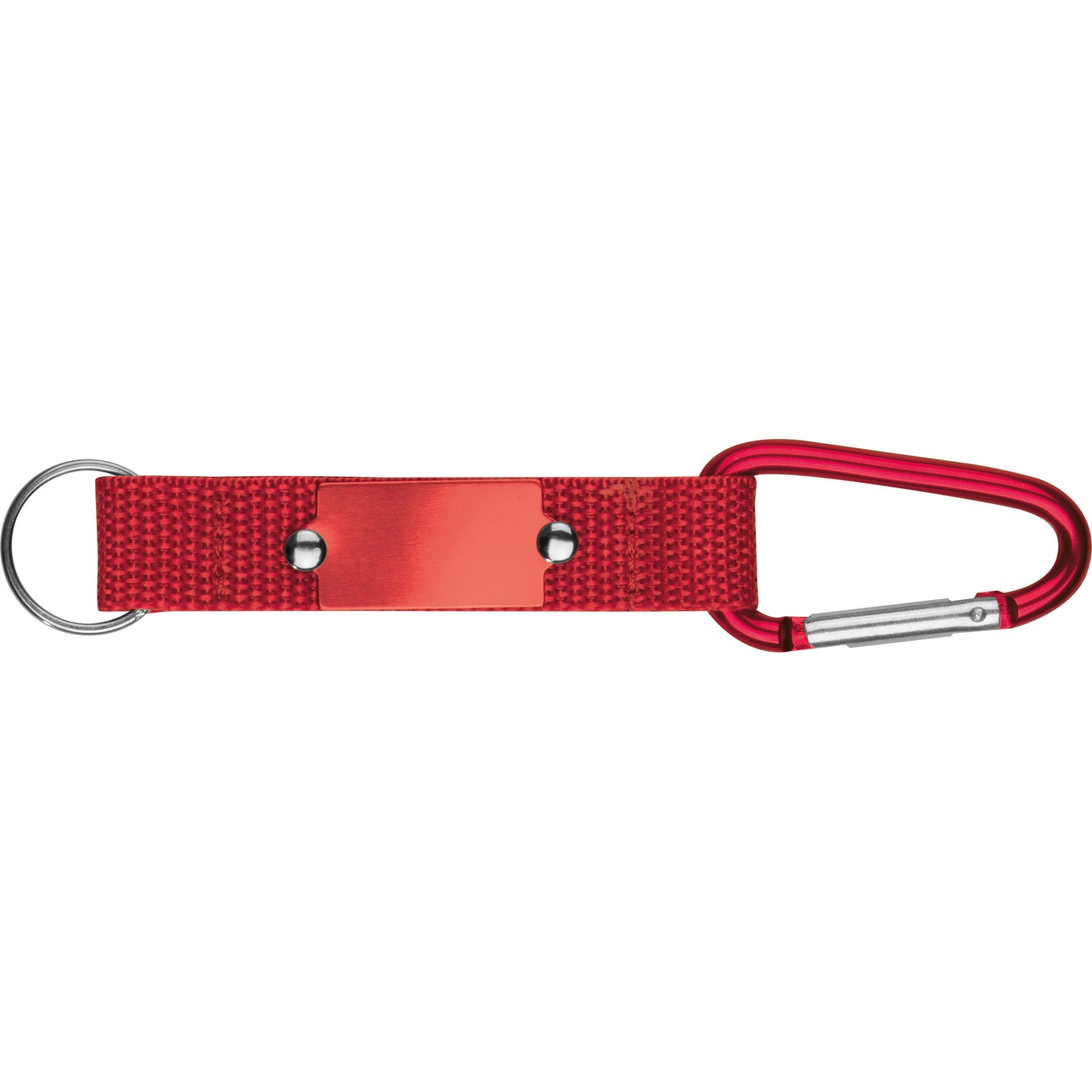 Schlüsselanhänger mit Karabiner und Plättchen aus Metall PHYLLIS