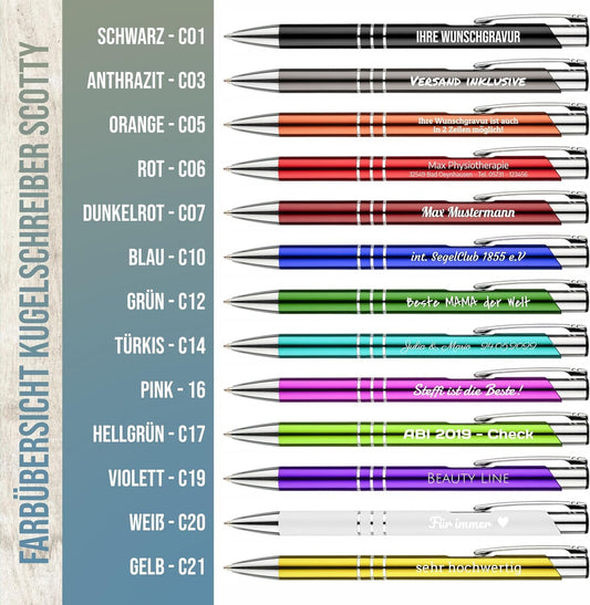 Personalisierter Kugelschreiber mit Gravur "Scotty"